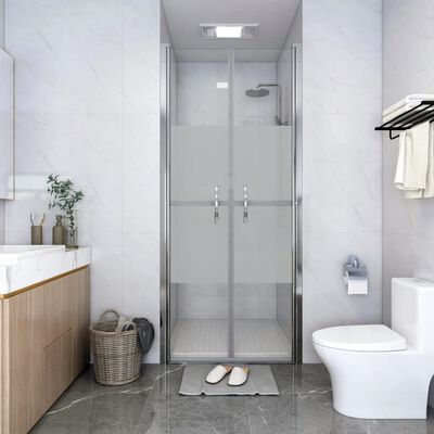 vidaXL Ușă cabină de duș, jumătate mat, 81 x 190 cm, ESG