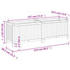 vidaXL Jardinieră de grădină cu căptușeală 153x38,5x50 cm, lemn acacia