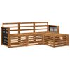 vidaXL Set de canapele de exterior 4 buc. natural