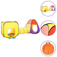 vidaXL Cort de joacă pentru copii 250 bile, multicolor, 255x80x100 cm