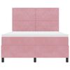 vidaXL Pat cu arcuri cu saltea cu headboard Roz 140 x 200 cm țesătură