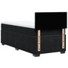 vidaXL Pat box spring cu saltea, negru, 90x200 cm, catifea