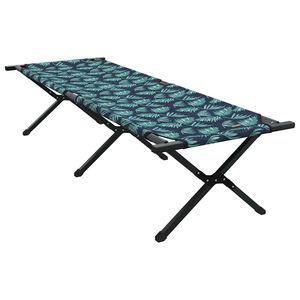 vidaXL Pat pliabil pentru camping Frunză Pădure 193 x 69 x 45 cm