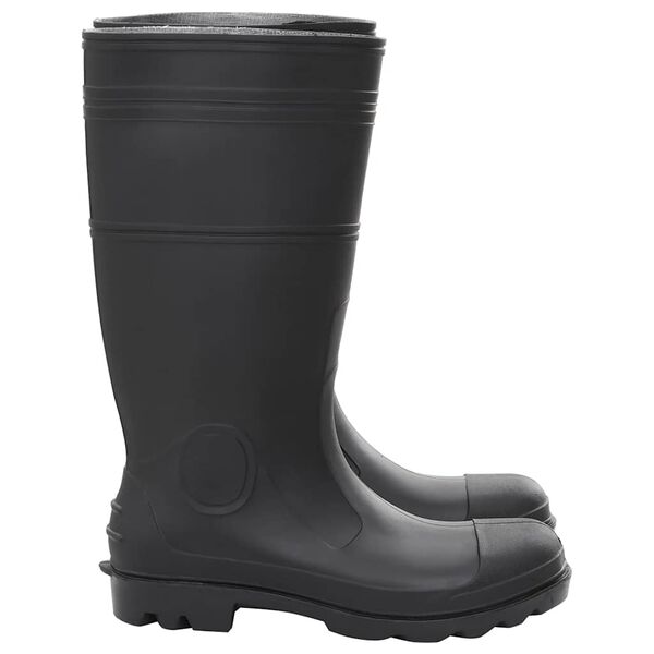 vidaXL Cizme de ploaie, negru, PVC, mărime 44