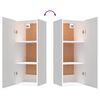 vidaXL Dulap de perete, alb, 34,5x34x90 cm, lemn compozit