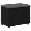 vidaXL Bancă pentru hol cu pernă cu raft Stejar Negru 60 x 38 x 46 cm