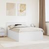 vidaXL Cadru de pat cu headboard Alb 160 x 200 cm Lemn compozit