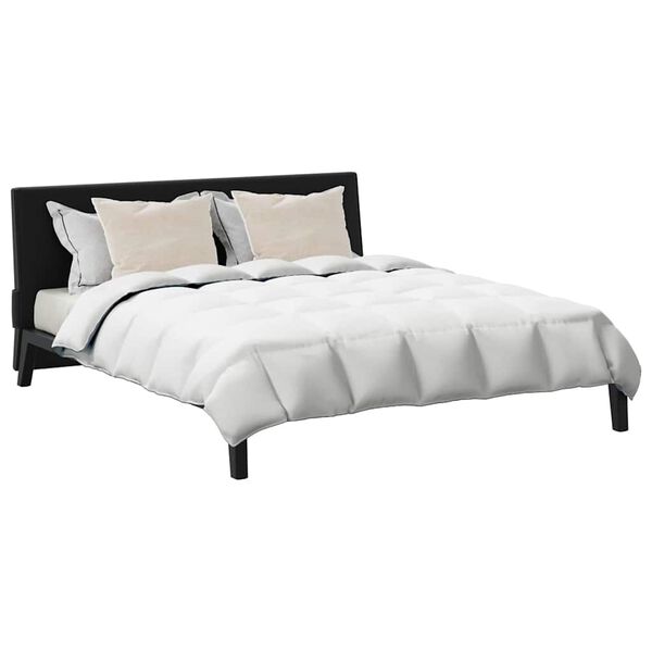 vidaXL Duvet de iarnă cu pernă 3 pcs Alb Pene de rață