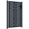 vidaXL Poartă de grădină antracit 100x125 cm oțel, design pătrat