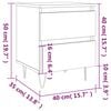 vidaXL Noptieră, negru, 40x35x50 cm, lemn prelucrat