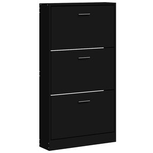 vidaXL Pantofar, negru, 59x17x108 cm, lemn compozit
