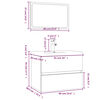 vidaXL Set de mobilier de baie, gri sonoma, lemn prelucrat