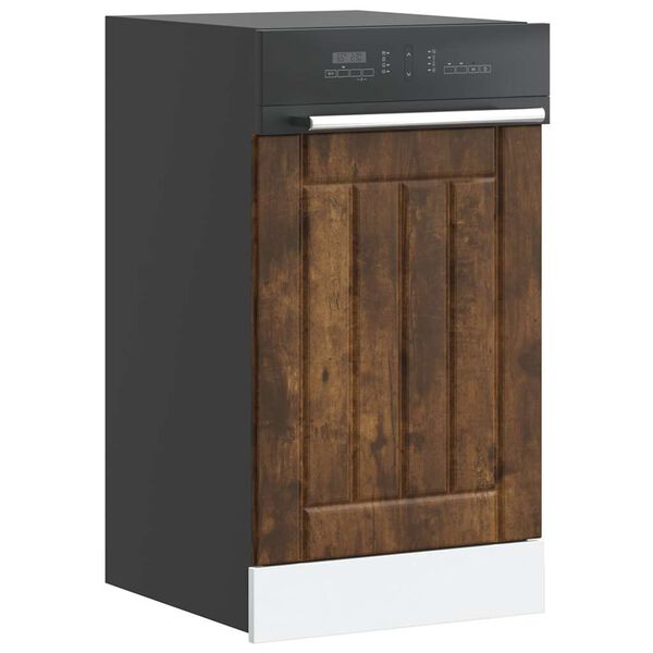 vidaXL Panou pentru mașină spălat vase "Lucca" Lemn stejar afumat