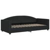 vidaXL Pat de zi cu extensie și sertare, negru, 90x190cm, textil