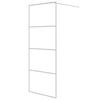 vidaXL Paravan de duș walk-in, alb, 80x195 cm, sticlă ESG transparentă