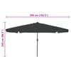 vidaXL Parasol de Grădină Antracit și negru 395 x 395 x 245 cm