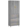 vidaXL Dulap &icirc;nalt, gri sonoma, 69,5x34x180 cm, lemn compozit