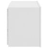 vidaXL Comodă TV de perete cu lumini LED, alb, 60x35x41 cm