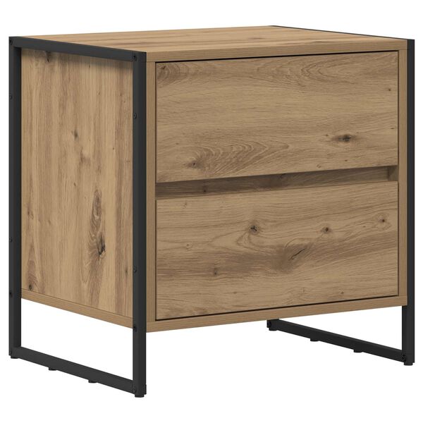 vidaXL Noptieră Stejar artizanal 50 x 39.5 x 50 cm Lemn compozit