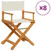 vidaXL Scaune pliante din material textil alb-crem, format din 8 piese