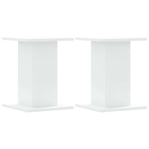 vidaXL Suporturi difuzoare, 2 buc., alb, 30x30x40 cm, lemn prelucrat