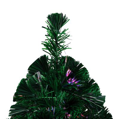 vidaXL Pom de Crăciun artificial cu suport, verde, 120cm, fibră optică