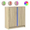 vidaXL Dulap cu LED, stejar sonoma, 77x34x85 cm, lemn prelucrat
