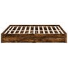 vidaXL Cadru de pat cu sertare stejar fumuriu 180x200cm lemn prelucrat