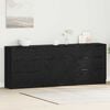 vidaXL Bufet 3 pcs Stejar Negru 181 x 30 x 70 cm Lemn compozit