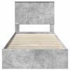 vidaXL Pat cu storage Gri din beton 90 x 200 cm Lemn compozit