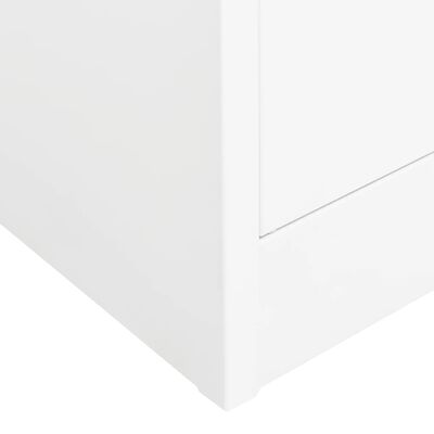 vidaXL Dulap de birou, alb, 90x40x180 cm, oțel