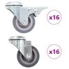 vidaXL Roți pivotante cu gaură pentru șurub, 32 buc., 50 mm