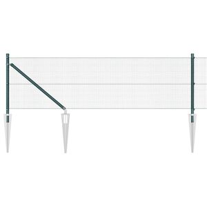 vidaXL Gard de s&acirc;rmă sudată cu țepi 10 x 0,8 m Oțel acoperit cu PVC