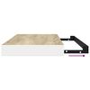 vidaXL Rafturi perete suspendate 2 buc. stejar/alb 90x23,5x3,8 cm MDF