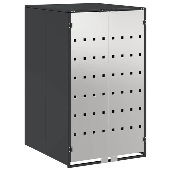 vidaXL Depozit pentru coșuri cu capac cu mecanism pe gaz pentru coș de 240L