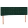 vidaXL Pat box spring cu saltea, verde &icirc;nchis, 140x200 cm, catifea