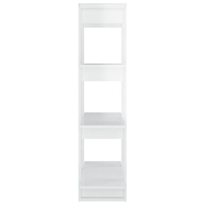 vidaXL Bibliotecă/Separator cameră, alb extralucios, 80x30x123,5 cm