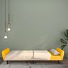 vidaXL Canapea extensibilă cu 2 locuri, galben, catifea