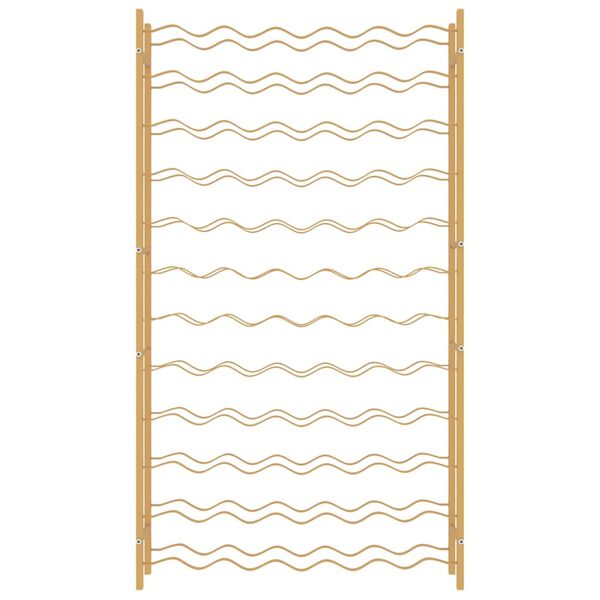 vidaXL Suport sticle de vin pentru 72 sticle, auriu,metal