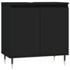 vidaXL Dulap de baie, negru, 58x33x60 cm, lemn prelucrat