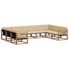 vidaXL Set de canapele de exterior 9 buc. Natural și Bej