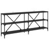 vidaXL Masă de consolă Stejar Negru 180 x 30 x 75 cm Lemn prelucrat