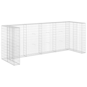 vidaXL Perete gabion pentru pubele, 320x100x120 cm, oțel galvanizat