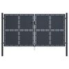 vidaXL Poartă de grădină din oțel 300x125 cm antracit