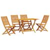 vidaXL Set de masă pentru grădină 5 pcs Maro Lemn Solid de Acacia