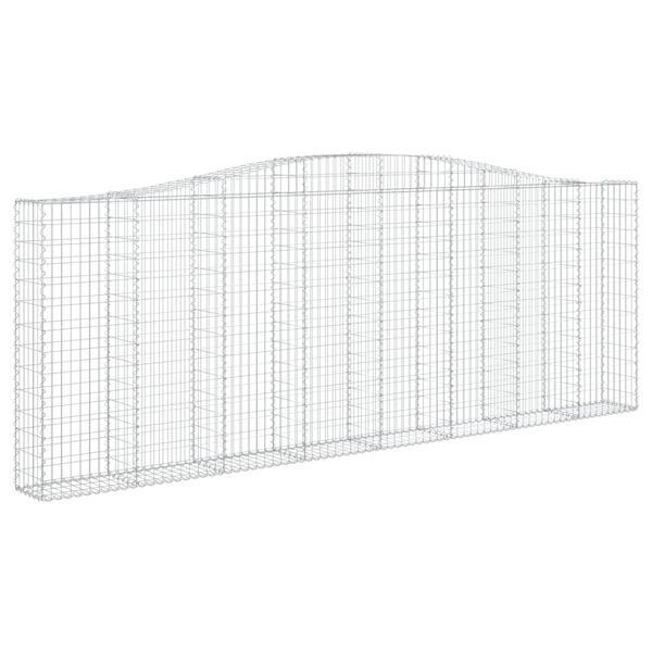 vidaXL Coșuri gabion arcuite 6 buc, 400x30x140/160 cm, fier galvanizat