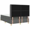 vidaXL Pat cu arcuri cu saltea cu headboard Gri 140 x 190 cm țesătură