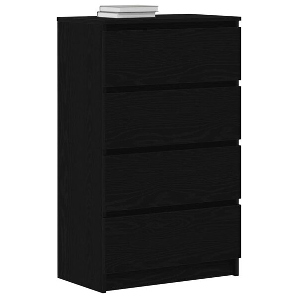 vidaXL Bufetă Stejar negru 60x35x98,5 cm Lemn prelucrat