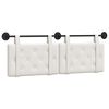 vidaXL Cap de pat suspendat Alb 150 x 55 x 5 cm Piele artificială