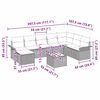 vidaXL Set de canapele pentru grădină cu pernă 9 pcs Bej poliratan